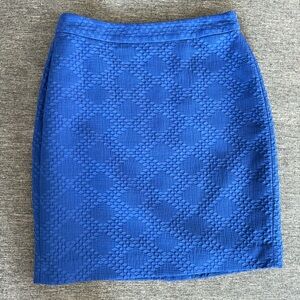Vibrant blue patterned skirt